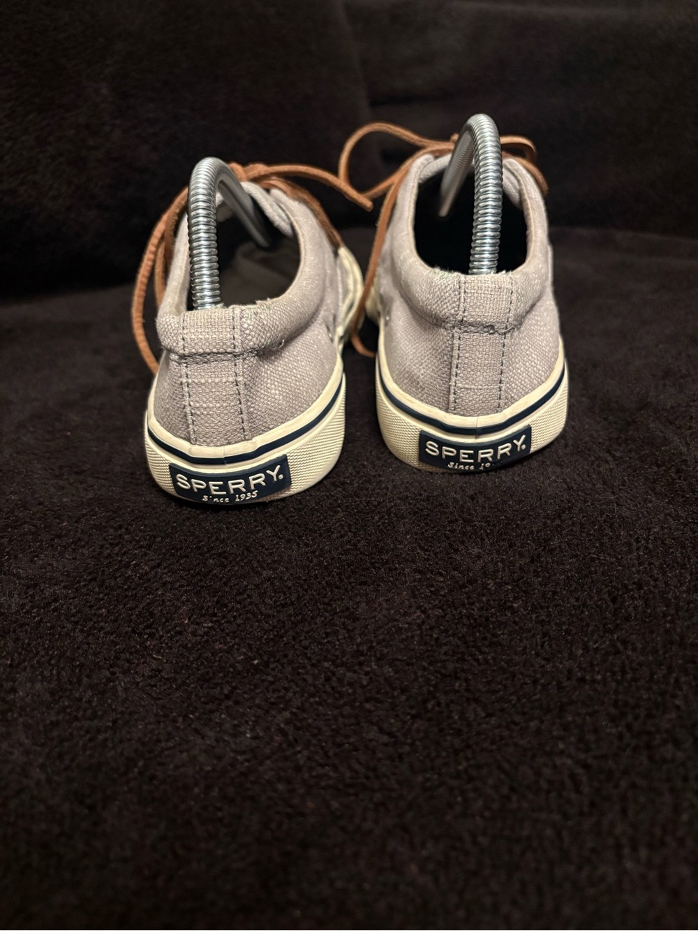 Sperry Top-sider Striper II CVO light grey/gray Baja canvas boat shoes men’s 7 - Picture 3 of 8